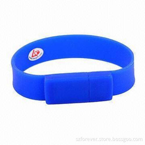 Bracelet USB Flash Stick with Logo Printed Free, CE, FCC, RoHS Marks